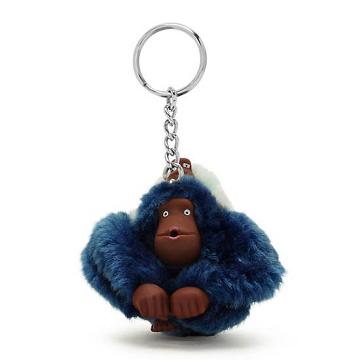 Kipling Mom And Baby Fashion Sven Monkey Keychain Accessories Triangle Blue | AU 1945EB